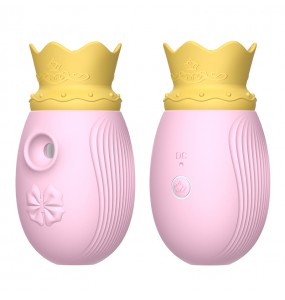 Secwell - Crown Suction With Tongue Licking Vibe (Chargeable - Pink)